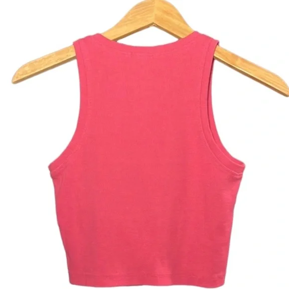 Bozzolo Pink Cropped Tank top - Picture 3 of 3